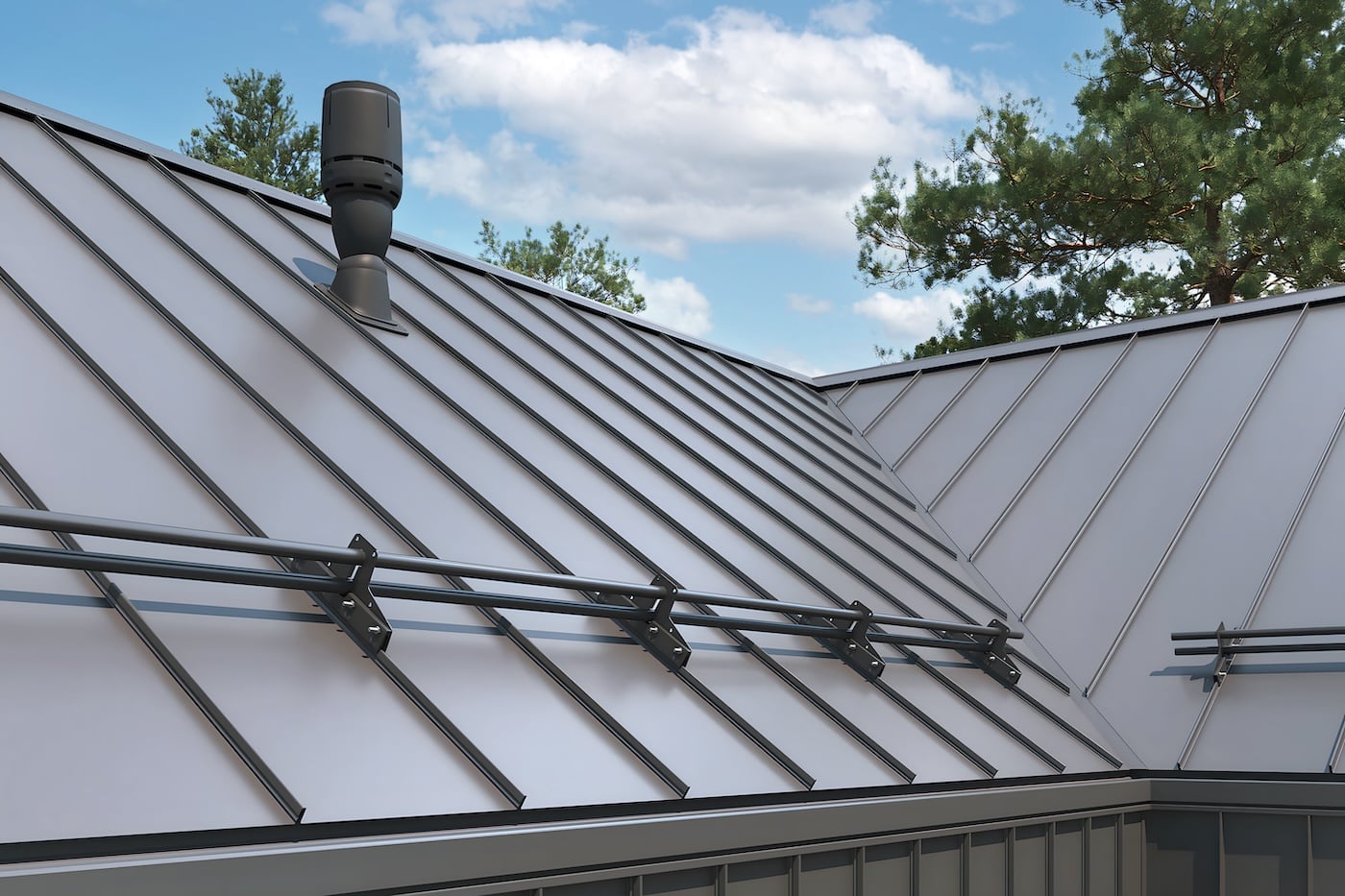 gray standing seam metal roof