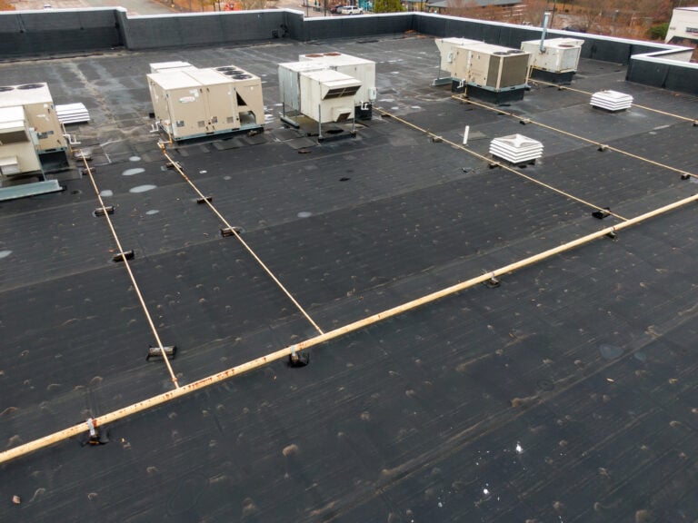 EPDM roof with HVAC units