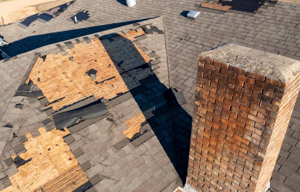 shingles missing from roof